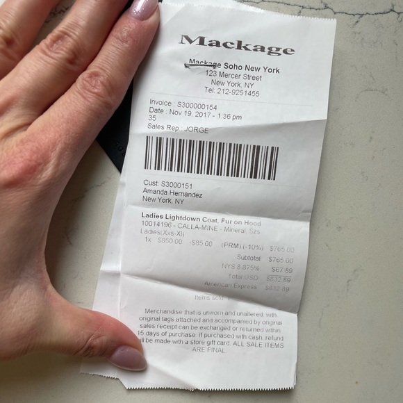 MACKAGE CALLA Coat, Mineral, EUC, Sz S - Picture 14 of 16